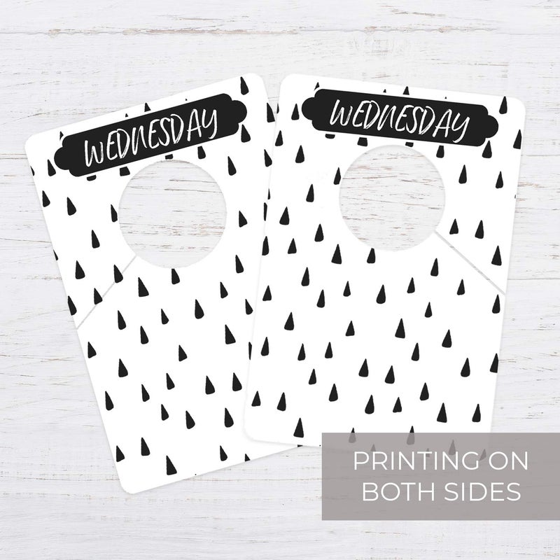 Canopy Street Day Of The Week Closet Dividers/Closet Organizer for Weekly Planning/Modern Clothing Divider Tags/School Morning Organization - Image 2